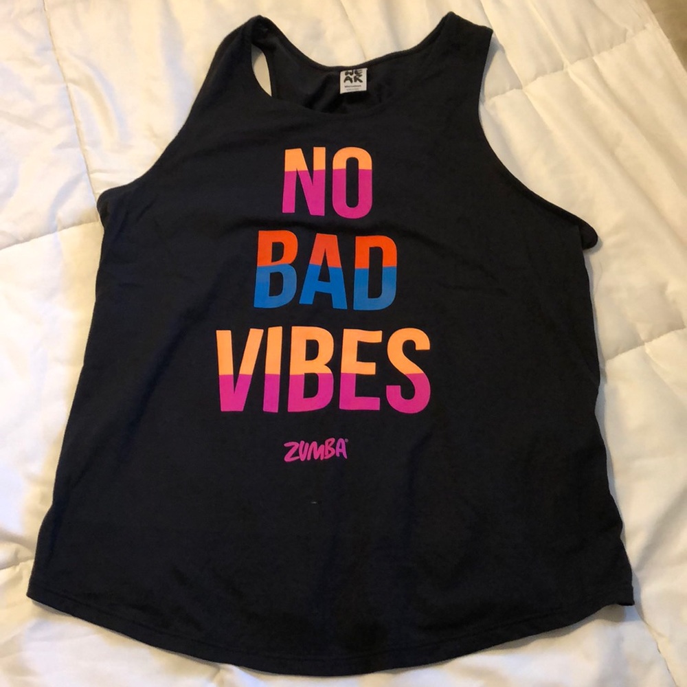 Zumba No Bad Vibes Open Back Tank